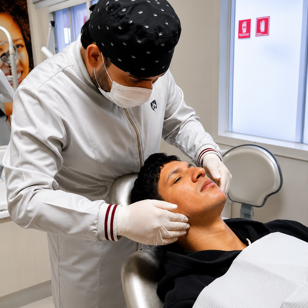 Dr. Ygor realizando avaliação - NC Odontologia